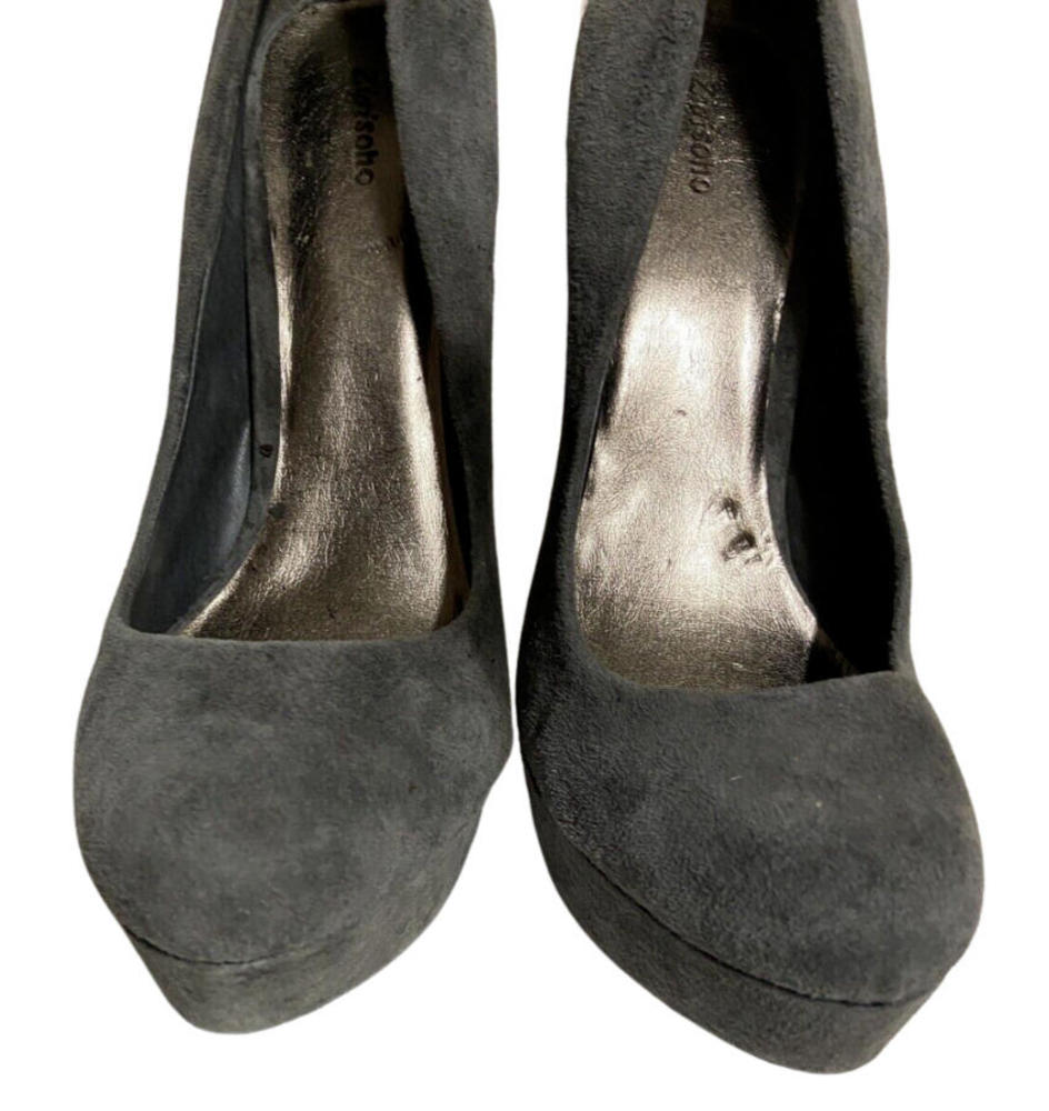 Zigi soho Leather Platform Keira Pumps Gray size 10 5.5” Stiletto heels